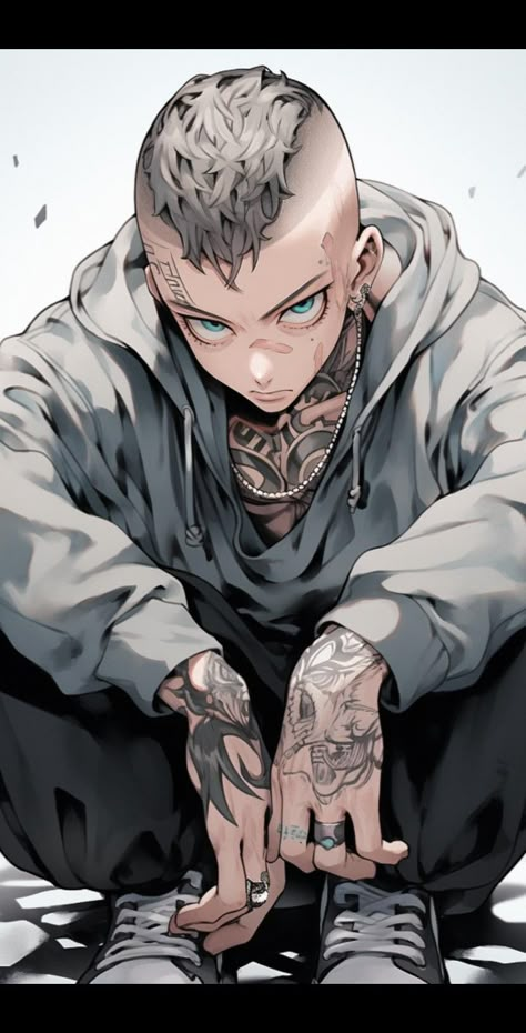 Gang Character Design, Black Cartoon Characters, Cyberpunk Character, Black Cartoon, Manga Boy, Anime Tattoos, Marvel Art, Character Concept, Cartoon Drawings