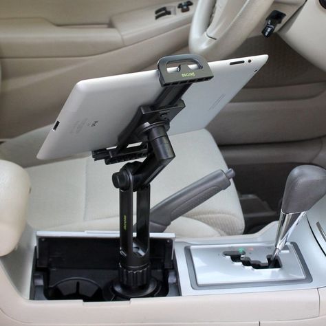 iKross offers one of the most popular adjustable car mounts for tablets and smartphones on Amazon, earning 4.5 stars on average. The mount has an expandable base that can be easily mounted to most vehicle beverage cup holders. 360 degree swivel ball joint enables ideal and proper viewing angle. Car Tablet Mount, Iphone Car Mount, Ipad Mount, Car Accessories Diy, Tablet Mount, Ipad Holder, Best Ipad, Car Kit, Car Office