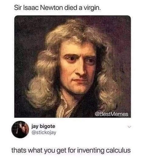 40 Fun Memes To Help With The Malaise Funny Tumblr Stories, Tumblr Stories, Funny Tumblr, Old Memes, Isaac Newton, Calculus, Funny Stories, Tumblr Funny, Funny Facts