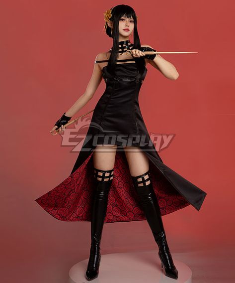 SPY×FAMILY SPY FAMILY Yor Forger Halloween Cosplay Costume Yor Forger Halloween, Yor Cosplay, Spy Family Yor Forger, Spy Family Yor, Spy Outfit, Black Swan Costume, Professional Costumes, Family Cosplay, Scarecrow Costume