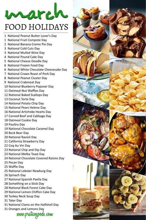 https://www.facebook.com/TheCronesGrove/photos/pcb.2921984994527262/2921983941194034/?type=3 National Food Day Calendar, National Potato Chip Day, Banana Creme Pie, National Food Day, National Celebration Days, Cheese Doodle, Crown Roast Of Pork, National Holiday Calendar, Monthly Holidays