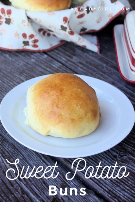 Potato Buns Recipe, Potato Bun Recipe, Potato Buns, Sweet Potato Rolls, Savory Bread Recipe, Sweet Potato Buns, Homemade Baked Bread, Homemade Items, Baked Dinner