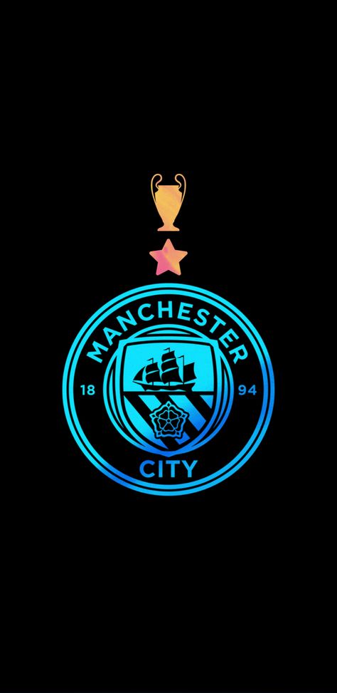 Champions League Manchester city star and coup Mancity Wallpapers 4k, Man City Logo Wallpaper, Man City Tattoo, Man City Aesthetic, Manchester City Aesthetic, Logo Manchester City, Man City Logo, Man City Champions League, Man City Badge