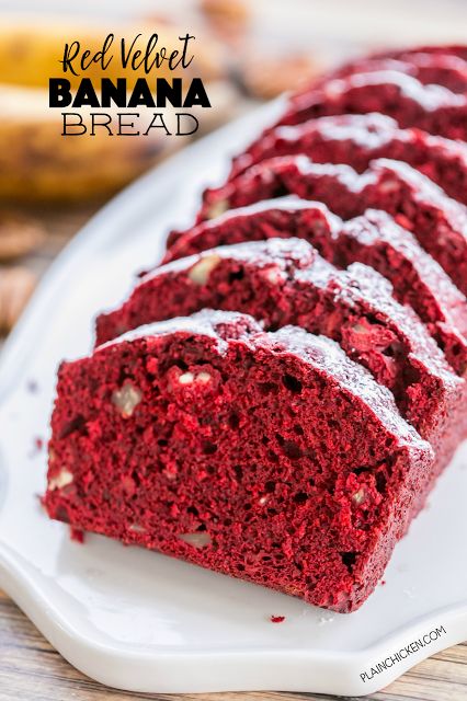 Red Velvet Banana Bread, Cake Mix Banana Bread, Velvet Recipes, Cupcakes Red Velvet, Red Velvet Brownies, Red Velvet Recipes, Velvet Cookies, Cream Cheese Brownies, Velvet Cheesecake