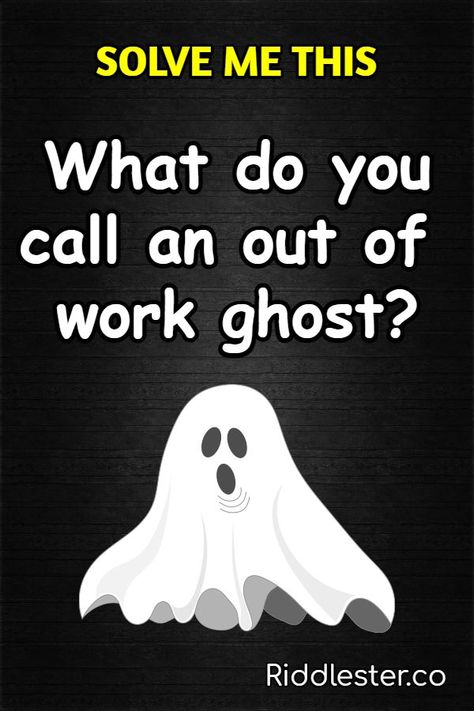 Funny riddles for kids! #fun #riddles #kids #jokes Riddles For Work, Ghost Jokes, Riddles For Kids With Answers, Riddles Kids, Halloween Riddles, Fun Riddles, Funny Riddles With Answers, Ghost Funny, Riddles For Kids