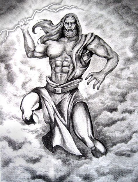 Percy Jackson — Zeus by ~AyeTai Greek Drawings, Greek Drawing, Archangel Michael Tattoo, Zeus Jupiter, Greek God Tattoo, Zeus God, Greek Goddess Art, Poseidon Tattoo, Zeus Tattoo