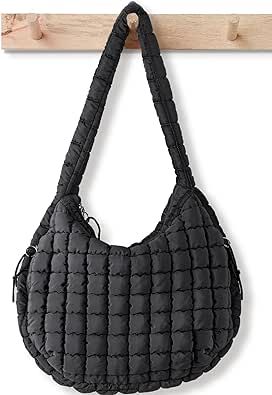 Puffer Tote Bag for Women Large Quilted Tote Bag Quilted Carryall Bag Soft Puffy Crossbody Bag Hobo Handbags Puff Purse Puffer Tote Bag, Quilted Tote Bags, Tote Bag Patters, Quilted Purses, Handbag Pattern, Quilted Crossbody Bag, Quilted Totes, Carry All Bag, Hobo Handbags