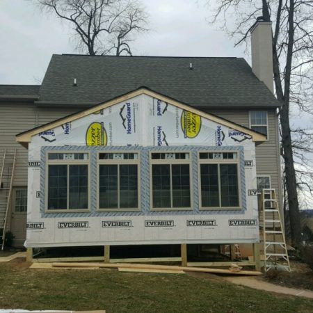 Cabin Additions Ideas, 4 Season Room Farmhouse, Add On Sunroom Room Additions, Adding A Sunroom To House, 3 Season Sunroom Ideas, Deck Into Sunroom, Diy Sunroom Addition, Gable Roof Addition, 3 Season Porch Ideas Sunroom