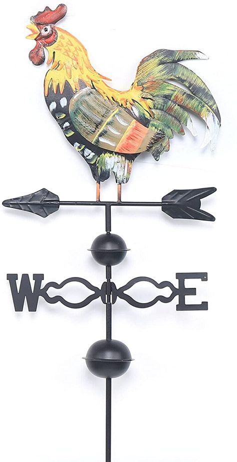 Weather Vanes In Gardens, Weather Vane Diy, Chicken Weather Vane, Witch Weathervane, Rooster Weathervane, Wind Direction, Weather Vanes, Shed Roof, Patio Roof