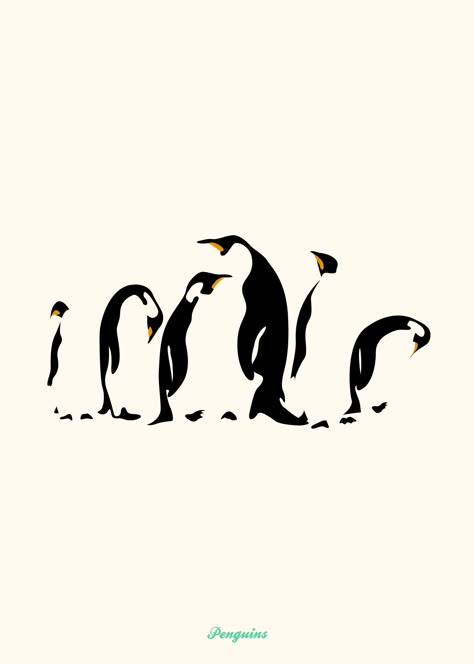 Penguin graphic Pinguin Illustration, Penguin Tattoo, Penguin Illustration, Penguin Drawing, Logo Animal, Penguin Art, Penguin Love, Bird Illustration, Mail Art