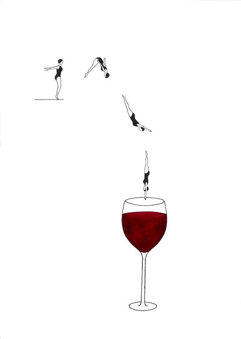 Wine Art Drawing, Wine Illustration Art, Wine Collage, Red Wine Art, Wine Drawing, Wine Pictures, Wine Glass Illustration, Art Du Vin, Wine Artwork