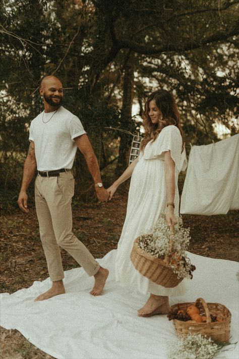 Maternity session, White Sheet Session, Maternity session inspo, White Sheet Maternity Session, Unique maternity photo shoot, floral maternity Maternity Picture Outfit Ideas, Sheet Maternity Pictures, Vintage Maternity Photoshoot, Farmhouse Maternity Shoot, Picnic Maternity Shoot, Maternity Pictures Picnic, Maternity Picnic Photoshoot, Hippie Maternity Pictures, Sheet Photoshoot Photo Ideas