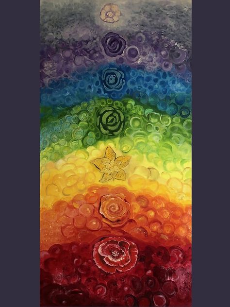 "Chakras flowering" T-shirt by Clariana-Art | Redbubble Moon 2024, Chakra Painting, Art Chakra, Spiritual Clothing, Oil Pastel Art, Shirt Design Inspiration, Acrylic Painting Tutorials, Gcse Art, Oil Pastels