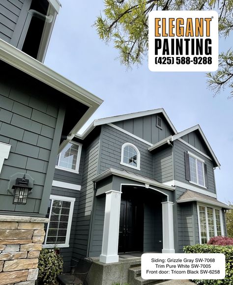 Grizzle Gray Sherwin Williams 7068 Our client’s favorite grays https://www.pinterest.com/pin/516506651021590681/ Grizzle Grey Sherwin Williams Paint, Grizzle Gray, Elite Gray Sherwin Williams Exterior, Thunder Gray Sherwin Williams Exterior, Grizzle Gray Exterior, Grizzle Gray Sherwin Williams, Requisite Gray Sherwin Williams Exterior, Grizzle Gray Sherwin Williams Exterior, Sherwin Williams Gray Exterior