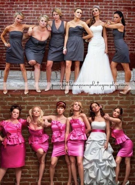 Wedding Pictures Poses, Bridesmaids Movie, Bridal Party Photography, Bridesmaid Poses, Wedding Photography Bridal Party, Funny Wedding Pictures, Bridal Parties Pictures, Bridesmaid Funny, Wedding Picture Poses