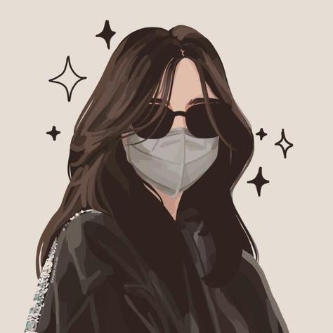 Savage Girl, Cartoons Dp, Instagram Cartoon, Pics For Dp, Profile Pictures Instagram, Mask Girl, Creative Profile Picture, Cute Cartoon Pictures