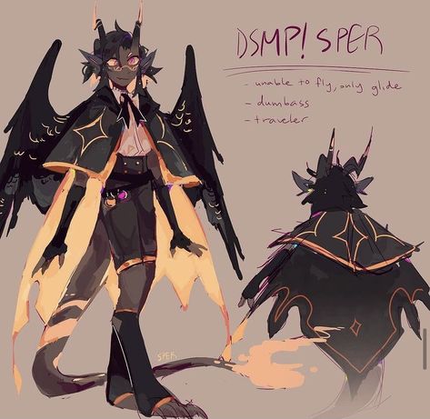 Oc Design Concept, Manic Character Design, Dream Demon Oc, Minecraft Hybrid Oc, Dsmp Sona Oc, Minecraft Oc Drawing, Minecraft Character Design, Black And White Character Design, Edgy Character Design