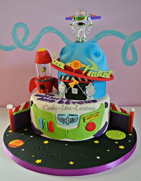 Birthday Cakes - Buzz Lightyear Pizza Planet Cake Pizza Planet Cake, Pizza Planet Party, Buzz Lightyear Cake, Lightyear Cake, Buzz Lightyear Birthday Party, Alien Cake, Disney Princess Birthday Cakes, Fireman Cake, Buzz Lightyear Birthday