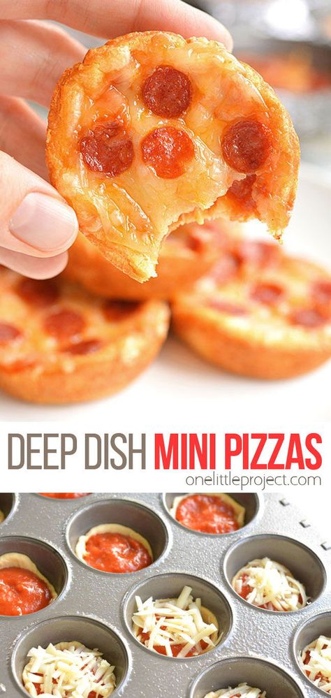 Resepi Biskut, Pizza Muffins, Mini Appetizers, Pizza Sandwich, Mini Pizzas, Snacks To Make, Easy Snack Recipes, Mini Pizza, Muffin Tins