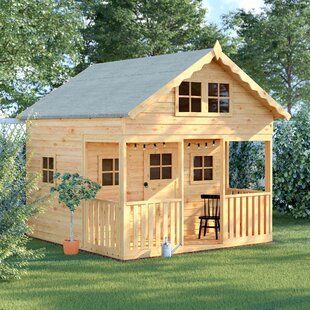 Playhouse With Loft, Outdoor Playhouses, Kids Clubhouse, Wood Playhouse, Outdoor Installation, Playhouse Plans, Tree House Plans, Wendy House, Playhouse Outdoor