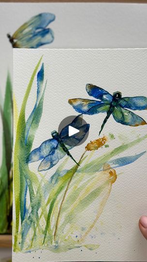 1K views · 3.5K reactions | Dragonflies and Watercolor. I don’t know if there’s a better combination. We’re going to learn how to paint them with just 8 dots of paint. Easy peasy! Do you want to learn how to paint beautiful dragonflies with watercolor?

#huart #watercolor #watercolorart #artlovers #watercolorist #learnwatercolor #watercolorpainting #watercolorbeginners #artreels #art #watercolortutorial #artinspiration | HuArt • Art & Design | Duluth, MN | LeeAnn Huot | Robin-Huws · Made It Out (Instrumental) Paintings Of Dragonflies, Dragon Fly Watercolor, Dragonfly Watercolor Painting, Watercolour Dragonflies, Dragonfly Drawing Watercolor, Dragonfly Watercolor Painting Tutorial, Watercolor Painting For Beginners, Watercolor Dragonfly, Dragonfly Painting