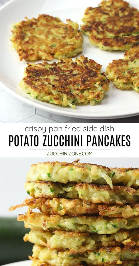 Potatoe Zucchini Patties, Zucchini Potatoes Fritters, Zucchini Onion Fritters, Potato Zucchini Pancakes, Potatoes With Zucchini, Zucchini And Potato Patties, Potatoe And Zucchini Recipes, Zucchini Potato Carrot Recipes, Zucchini And Potatoes Recipes