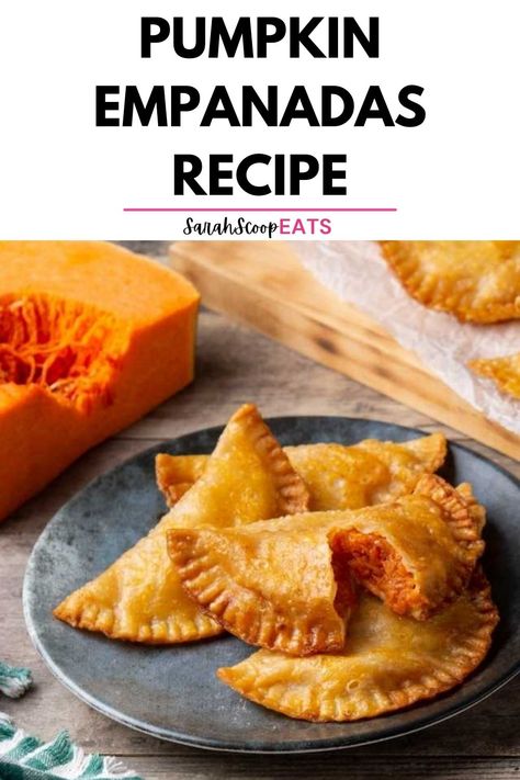 Pumpkin Empanadas Recipe, Empanada Recipes, Pumpkin Empanadas, Pumpkin Filling, Savory Pumpkin, Empanada Recipe, Empanadas Recipe, Canned Pumpkin, Pumpkin Orange