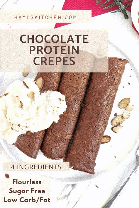 Protein Crepes, Low Sugar Breakfast, Healthy Chocolate Recipes, Protein Cookie Dough, Chocolate Crepes, Protein Baking, Clean Eating Breakfast, Protein Powder Recipes, Sugar Free Low Carb