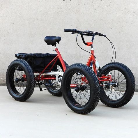 2024 The Latest Fat Tire Pedal Quad Bike - AliExpress 4 Wheel Bicycle, Four Wheelers, Quad Bike, 3rd Wheel, Fat Tire, Kids Area, Road Bicycle, Electric Bike, Storage Baskets