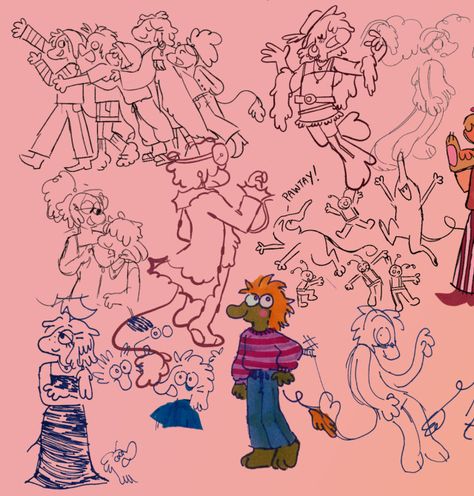 Janice Muppets Fanart, Fraggle Rock Art, Fraggle Rock Fanart, Star Pasta, Aesthetic Sketchbook, Infinite Art, Bert & Ernie, Silly Puppets, Fraggle Rock