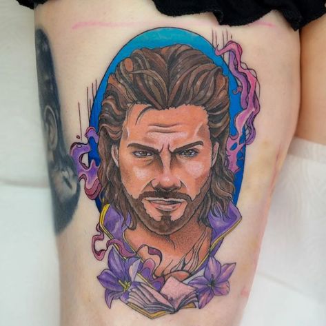 ✨️ BG3 GALE ✨️ More videogame portraits? Pretty please 🤣 • • • Still have guest spot spaces at @shalladoretattoo & @downtherabbitholetattoo Will be a resident at @mycherie.tattoostudio from June onwards. Come see me 🥰💙 Sponsored by @yayofamilia @larianstudios (Notice me Senpai 🥺) • • #londontattoo #londontattoostudio #tattoostudiolondon #tattoo #london #uktta #bg3 #bg3tattoo #bg3gale #dungeonsanddragons #dnd #galeofwaterdeep #baldursgatetattoo #baldursgate3 #baldursgate #darkart #darkartta... London Tattoo, Come And See, Tattoo Studio, Dark Art, Dungeons And Dragons, Tattoos, Instagram