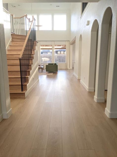 White Oak Flooring Wide Plank, White Oak Tile Floors Wide Plank, Wooden Floors, Paradigm Conquest Flooring, White Luxury Bedroom, Paradigm Conquest Estate Flooring, European White Oak Floors Wide Plank, Floor Stain Colors, Wood Floor Stain Colors