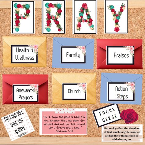 🌟 Introducing the Prayer Promise Board Kit - A Journey of Faith and Creativity! Floral Version!  Transform your prayer life with our Prayer Promise Board Kit. Dive into the profound wisdom of the Bible as you design a personalized Prayer Promise Board to connect your deepest hopes and dreams with Biblical guidance. What's Inside: 📜 Bible Verses  - Immerse yourself in the timeless teachings of the Bible with carefully curated verses for each heading. Let the scriptures guide your prayers, infus Prayer Board Ideas For Kids, Pray Board Ideas, Prayer Board Inspiration, Prayer Vision Board Ideas, Prayer Board Ideas Creative, Prayer Board Ideas Diy, Prayer Board Ideas, Diy Prayer Board, Prayer Boards