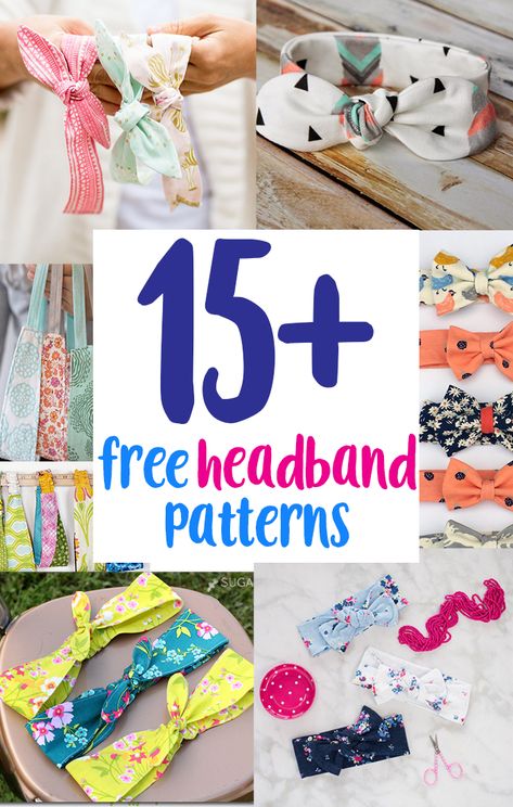 Free Headband Patterns, Headband Sewing, Sewing Headbands, Diy Baby Headbands, Diy Unicorn, Headband Tutorial, Sew Ins, Trendy Sewing, Beginner Sewing Projects Easy