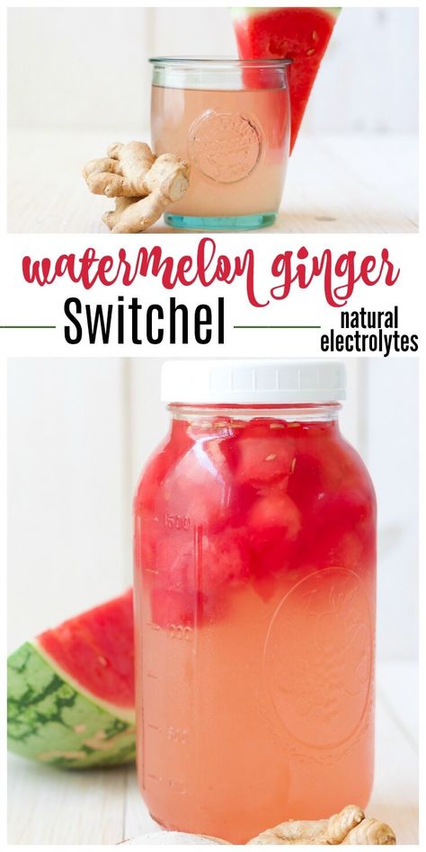 Natural Probiotics For Women, Summer Night Recipes, Gluten Free Recipes Summer, Watermelon Beverages, Watermelon Ginger Beer, Fermented Watermelon, Ferment Recipes, Ginger Fermented Drink, Watermelon Electrolyte Drink