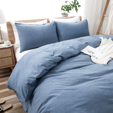 Amazon.com: LOVQUE 100% Washed Cotton Duvet Cover Queen Size, Beige Fade-Resistant Linen Like Natural Bedding Set (No Comforter), 90x90 Inches : Home & Kitchen Duvet Cover Queen, Natural Bedding, Room Remodeling, Apartment Inspiration, Cotton Duvet Cover, Cotton Duvet, Queen Duvet Covers, Bed Comforters, Duvet Insert