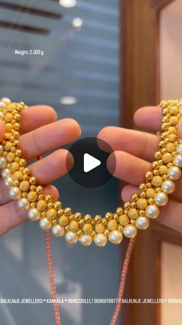 5 Grams Gold Necklace, Pearl Love, Mangalore, South Indian Jewellery, Pearls Necklace, South Indian Bride, May 5, My Photo Gallery, Call Whatsapp