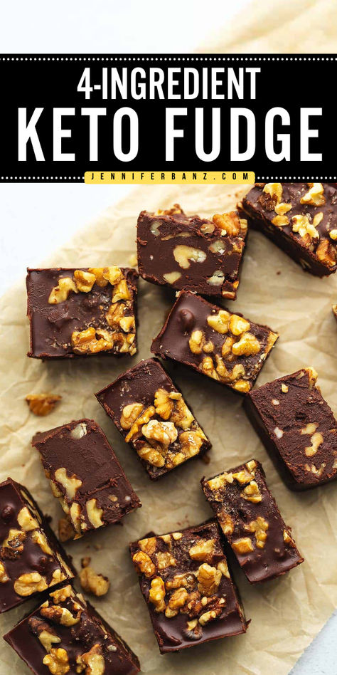 The BEST Keto Fudge! Rich and creamy with crunchy walnuts, this low-carb fudge is a decadent homemade treat for Mother's Day while being sugar-free. Plus, this Mother's Day dessert recipe is super easy to whip up using just 4 ingredients! Low Carb Chocolate Desserts, Keto Christmas Desserts, Low Carb Christmas Recipes, Mother's Day Dessert, Keto Christmas Recipes, Sugar Free Fudge, Low Carb Holiday Recipes, Easy Keto Desserts, Low Carb Christmas