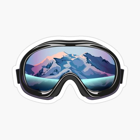 Cakes For Men, Ski Goggles, Vinyl Stickers, Cute Stickers, Sticker Labels, Goggles, Sticker Design, Skiing, Cool Art