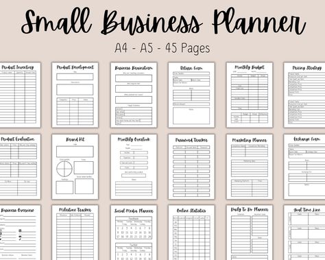 Small business printable planner, online business planner, Entrepreneur planner, work from home business, Side hustle planner plannerfree #plannerdeestudosgratis Business Daily Planner, Business Planner Printables, Online Business Planner, Binder Printables Free, Business Binders, Business Overview, Planner Online, Business Tracker, Product Inventory