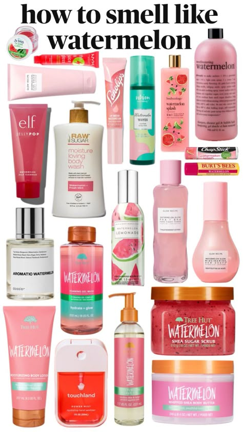 watermelon scents. watermelon products. how to smell like watermelon Fragrance Lab, Summer Perfume, Bath And Body Works Perfume, Shower Skin Care, Body Smells, Perfume Scents, Skin Care Items, Perfume Lover, Bath And Body Care