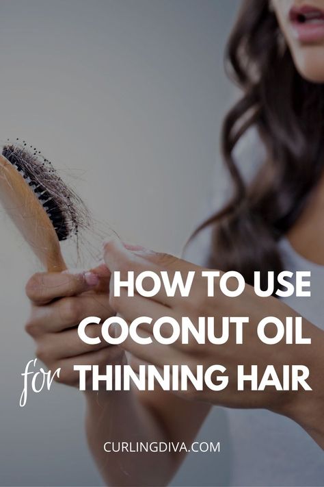 You probably know how coconut oil is so great for hair. It is so widely used for everything that people swear by its ability to promote hair growth. Here's how to use coconut oil for thinning hair #hair #hairloss #hairgrowth #thinninghair Thinning Hair Remedies, Side Bangs Hairstyles, Long Face Hairstyles, Coconut Oil Hair, Hair Styles 2017, Bob Haircuts For Women, Hair Remedies, Thinning Hair, Hairstyles For Round Faces