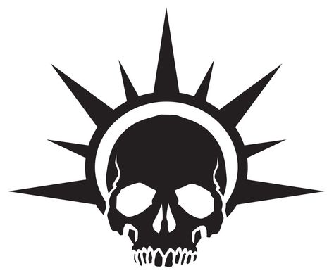 Warhammer 40k Symbols, Warhammer Symbols, Skull Vector Logo, Warhammer Tattoo Ideas, Crosshair Tattoo, Warhammer 40k Tattoo, Revolution Symbol, Warhammer Tattoo, Dark Symbols