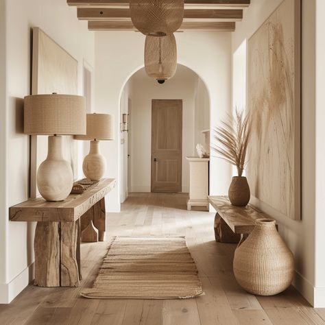 Japandi Hallway, Estilo Japandi, Japandi Interiors, Japandi Design, Japandi Interior, Hallway Design, House Entrance, House Inspo, Dream Home Design