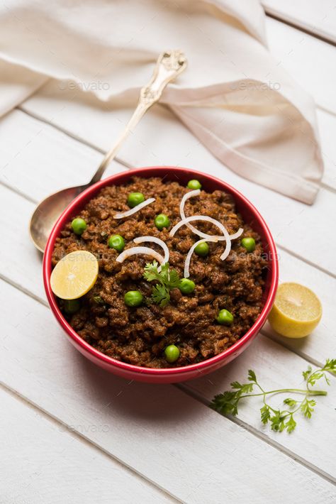 Keema Or Kheema by stockimagefactory. Mutton Keema / Kheema Pav OR Indian Spicy Minced Meat served with bread OR kulcha, Non Veg Food #Sponsored #Pav, #Indian, #Spicy, #Mutton Non Veg Food, Mutton Keema, Veg Food, Non Veg, Minced Meat, Branding Design Inspiration, Branding Inspiration, Graphics Design, Design Branding