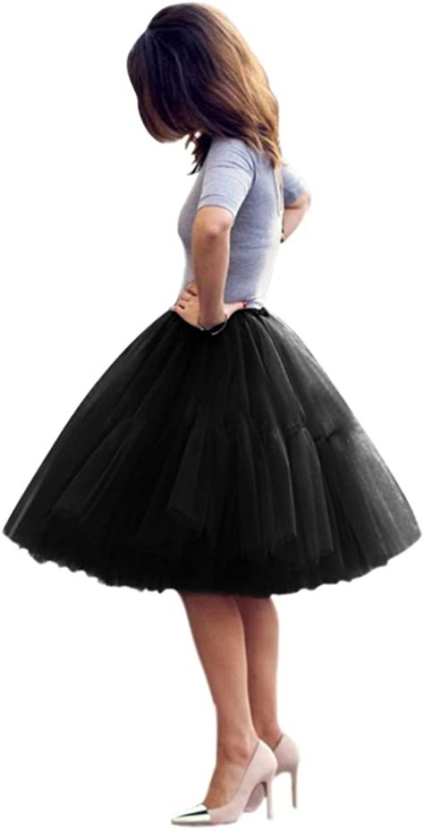 Black Tutu Dress For Women, Short Tulle Skirt, Tutu En Tulle, Tutu Women, Womens Tulle Skirt, Cocktail Skirts, Halloween Skirt, Tulle Long Skirt, Black Tutu