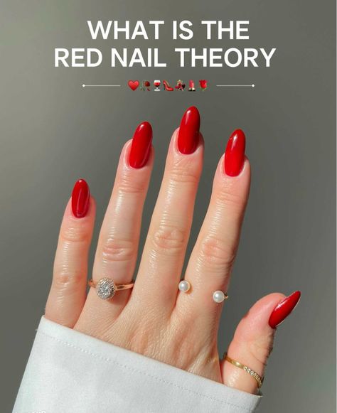 Red Nails For A Wedding, What Colour Nails Should I Get, Nails That Look Good With Red Dress, Red Nails December, Red Nails With Sparkle Accent Nail, Red Nails September, Red Nails Outfit Winter, Red Color Palette Nails, Nail Ideas Regular Polish