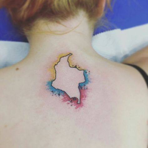 Colombia Map Tattoo, Columbia Tattoo, Colombia Tattoo, Wu Tang Tattoo, Colombian Flag, Colombia Flag, Usa Tattoo, Self Love Tattoo, Tattoo Background