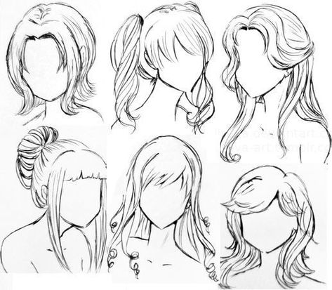 Check more at https://howcandothis.com/hairstyleideas/33139/ Hair Anotamy, Anime Hairstyles Tutorial Drawing, Female Hair Tutorial Drawing, Hair Reference Female Drawing, Hair Reference Drawing Girl, Female Drawing Hair, Female Hair Sketch, Hairstyle Reference Drawing Female, Anime Hair Styles Female