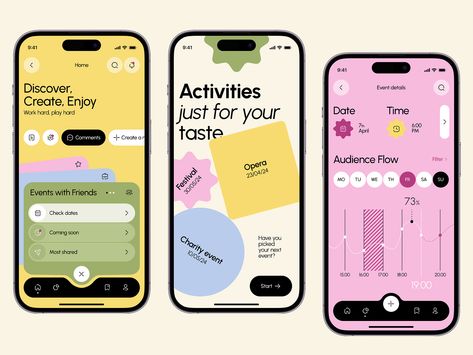 Application Ui Design, Learn Ux Design, To Do App, Website Concept, App Concept, Mobile App Design Inspiration, App Interface Design, Cute App, 카드 디자인